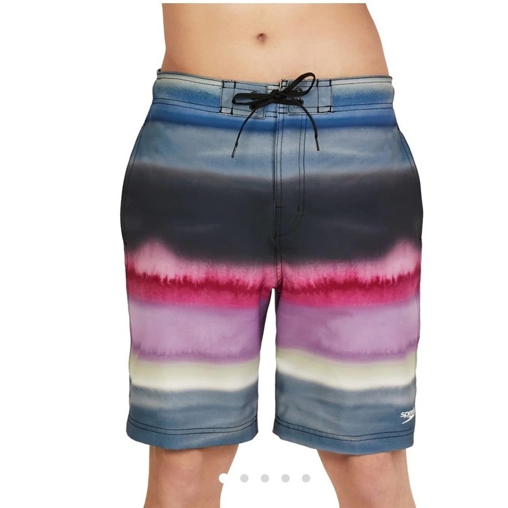 Speedo Mens Swim Trunks Blue Large 20 Inch Boardshorts NWT